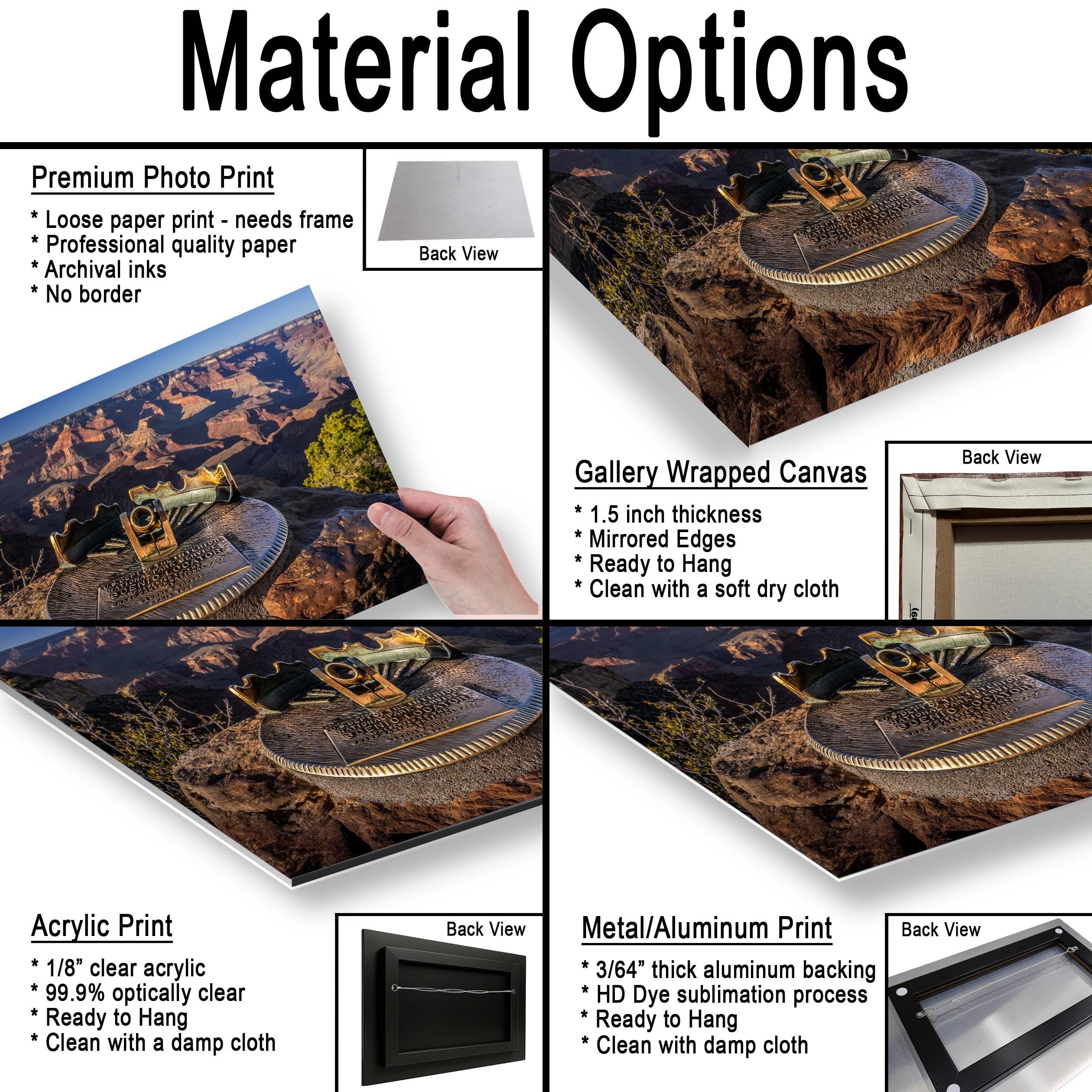 Grand Canyon Scenic Locator Print – National Park Arizona Photography Wall Art