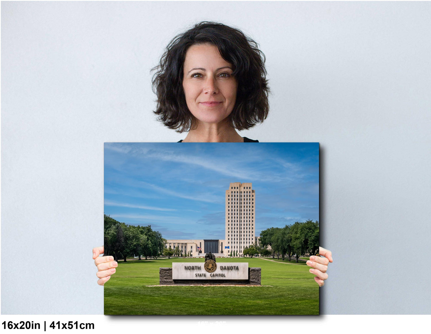 North Dakota State Capitol Tower, Bismarck Skyscraper Design Photography Wall Art