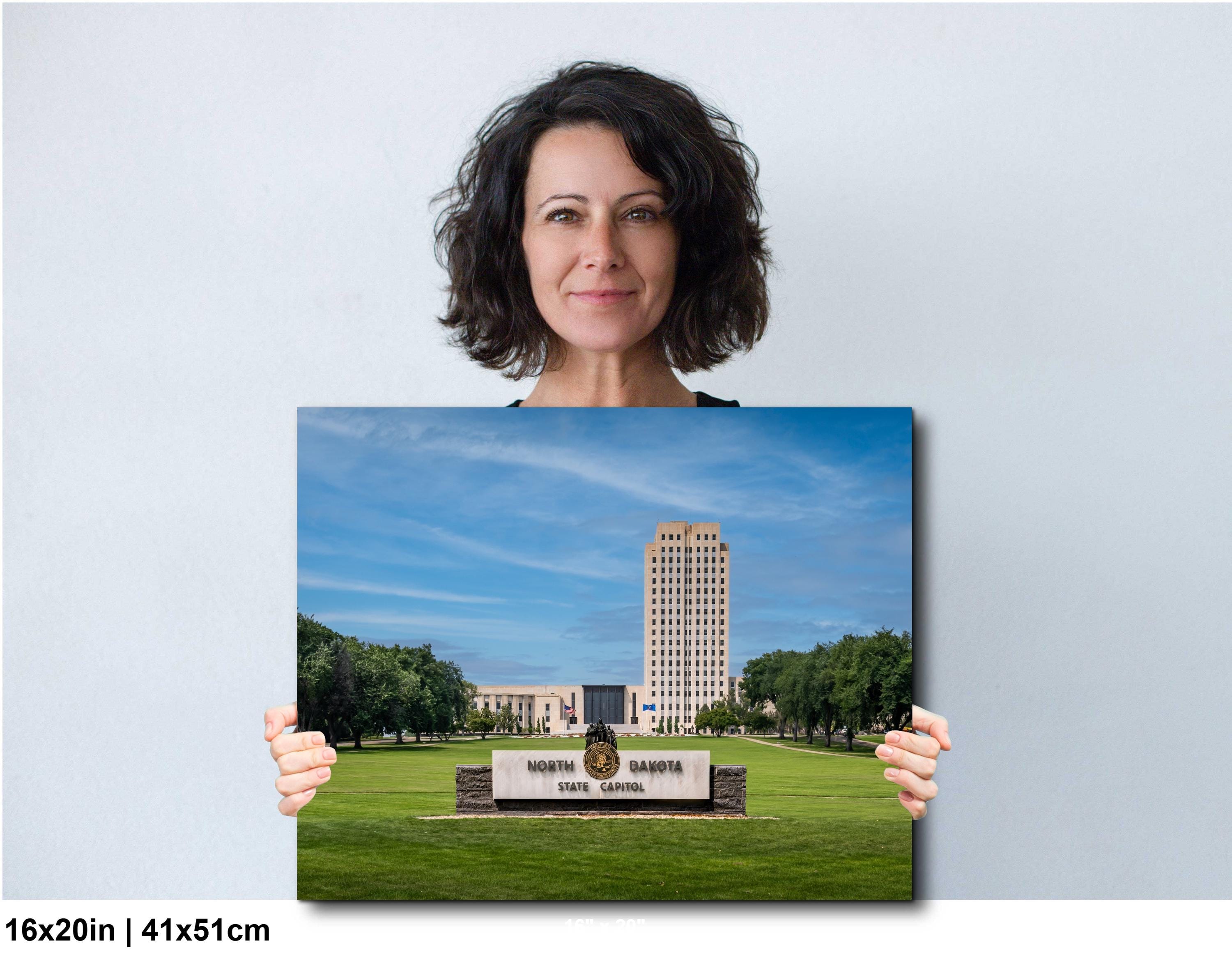 North Dakota State Capitol Tower, Bismarck Skyscraper Design Photography Wall Art