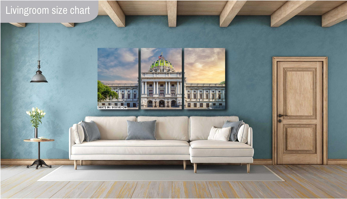 Historic Harrisburg: Pennsylvania State Capitol Complex Print Wall Art Historic Architectural Photography Aluminum/Acrylic/Metal/Canvas