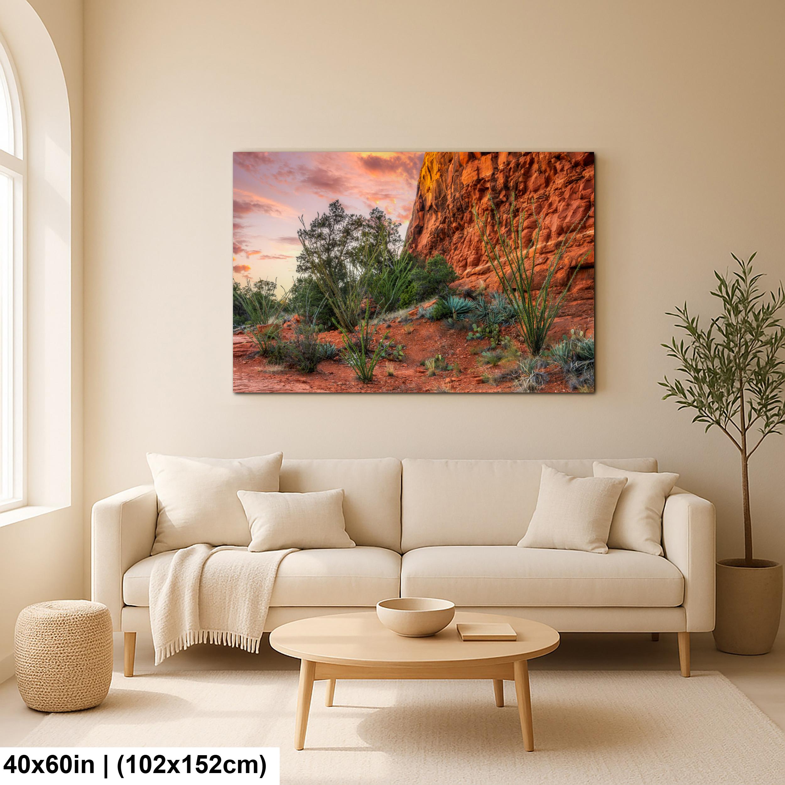 Red Rock Sunset Near Jerome Arizona Photography Print, Desert Landscape Wall Art, Southwestern Decor, Sedona Area Nature