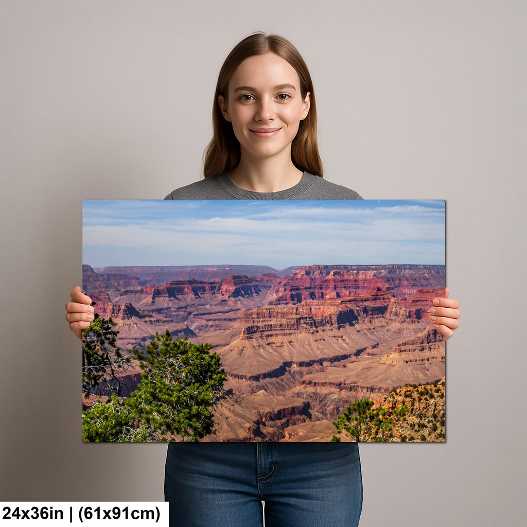 Grand Canyon South Rim Overlook Photography Print, Arizona National Park Wall Art, Desert Landscape Decor