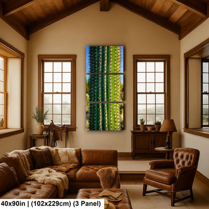 Saguaro Cactus Close-Up Photography Print, Oro Valley Arizona Desert Wall Art, Southwestern Decor, Green Cactus Spines