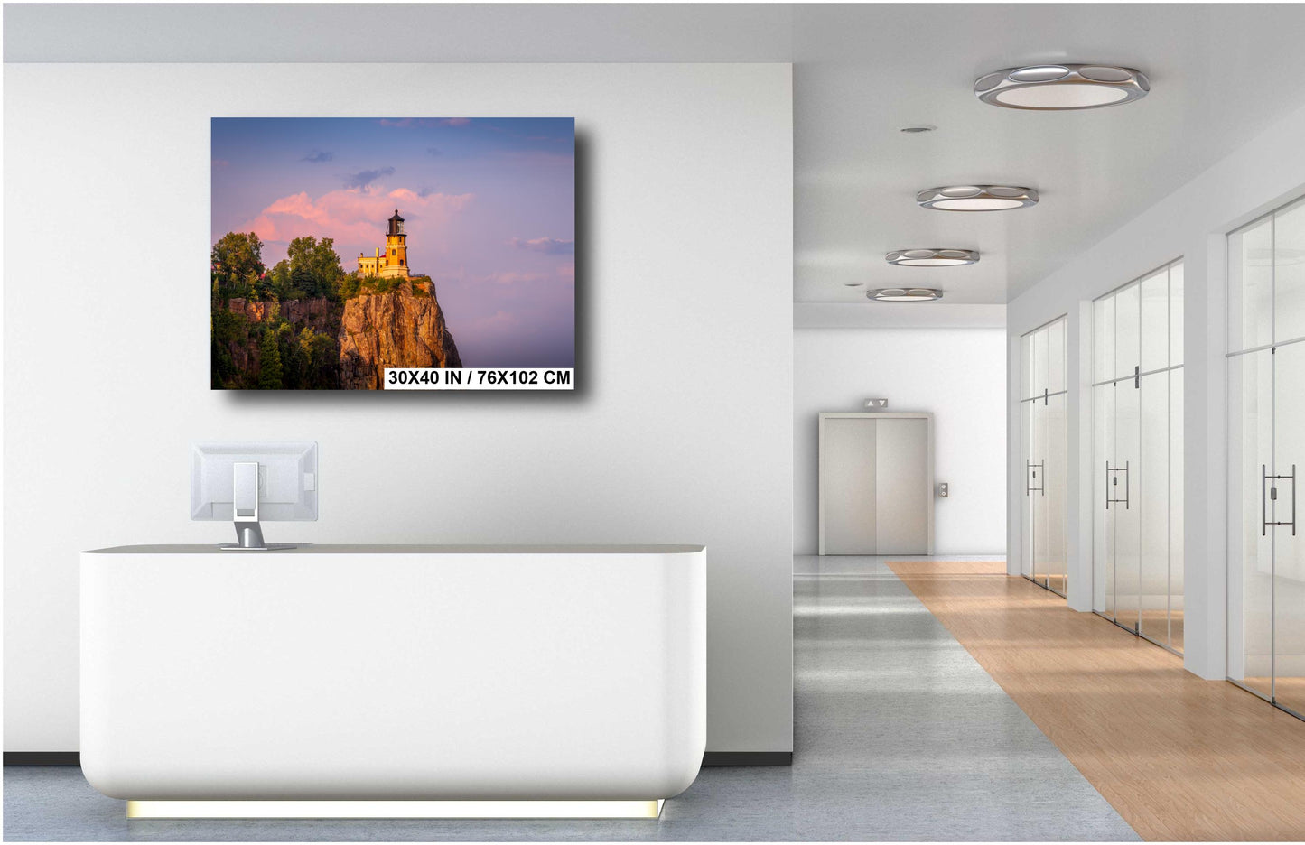 Split Rock Lighthouse Print – Minnesota Wall Art | Golden Hour Sunset Canvas