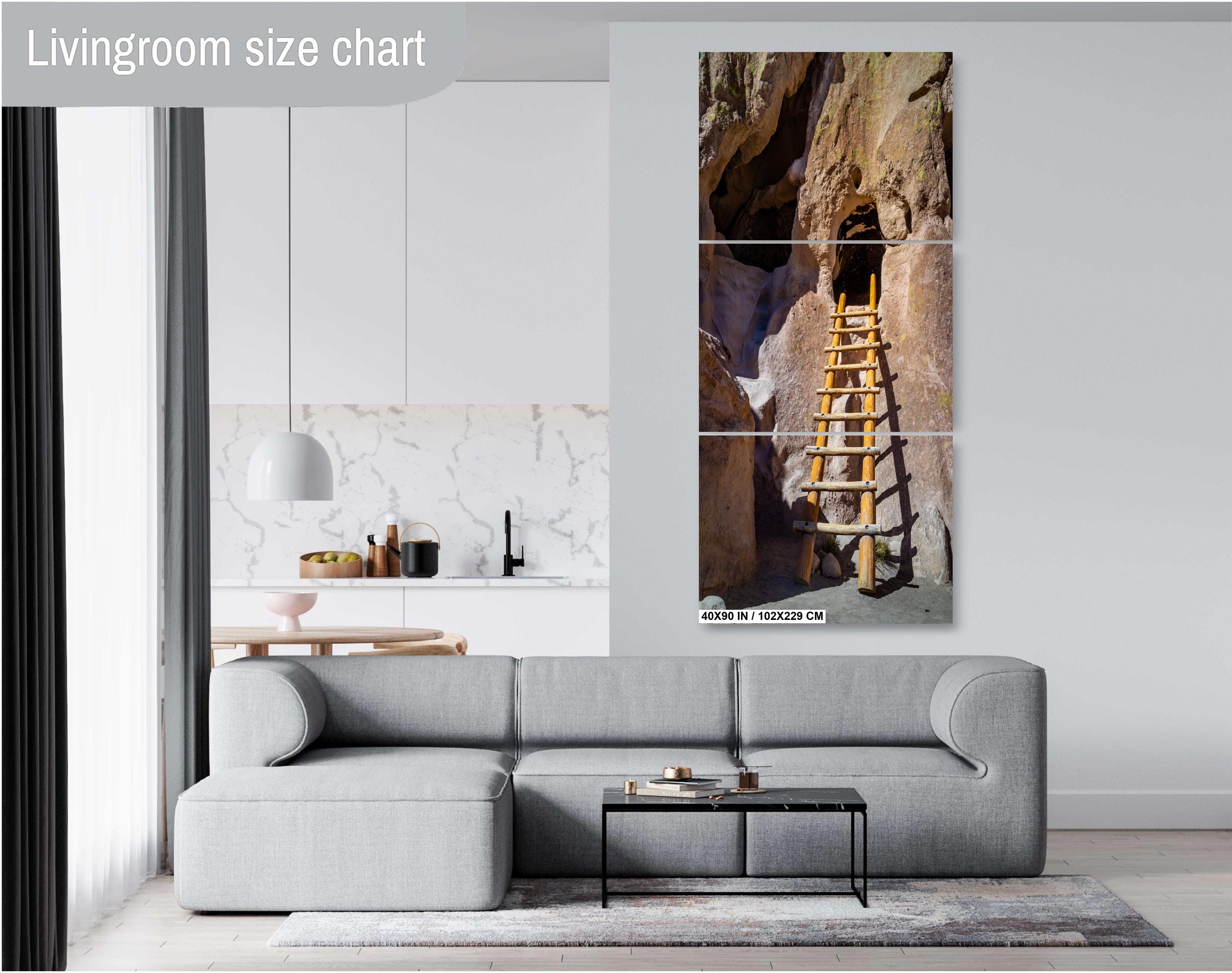 Steps to Ancient Homes: Wooden Ladders in Bandelier National Monument Los Alamos New Mexico Print Wall Art Aluminum/Acrylic/Metal/Canvas