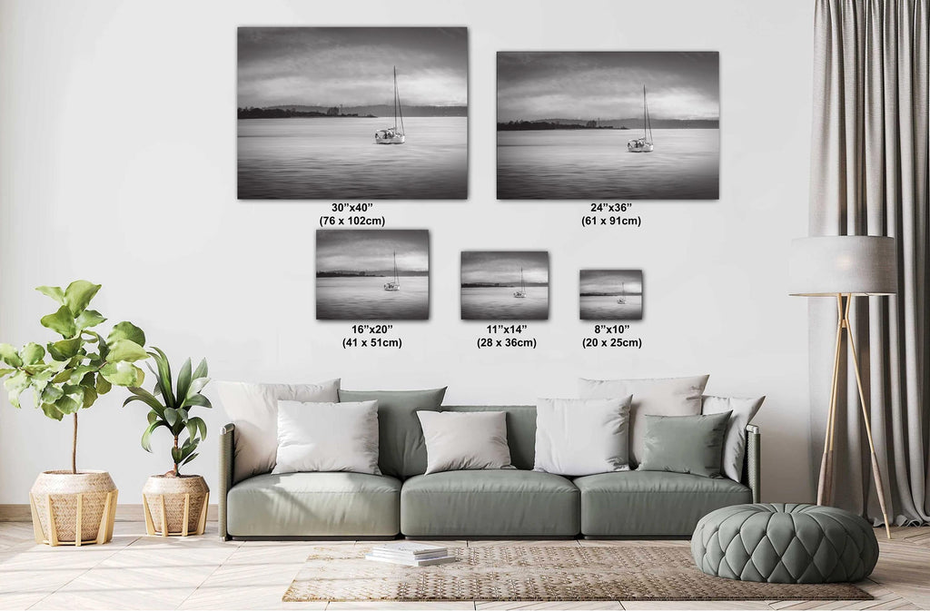 Seattle Sailboat Print: Shilshole Bay Marina, Puget Sound Coastal Decor