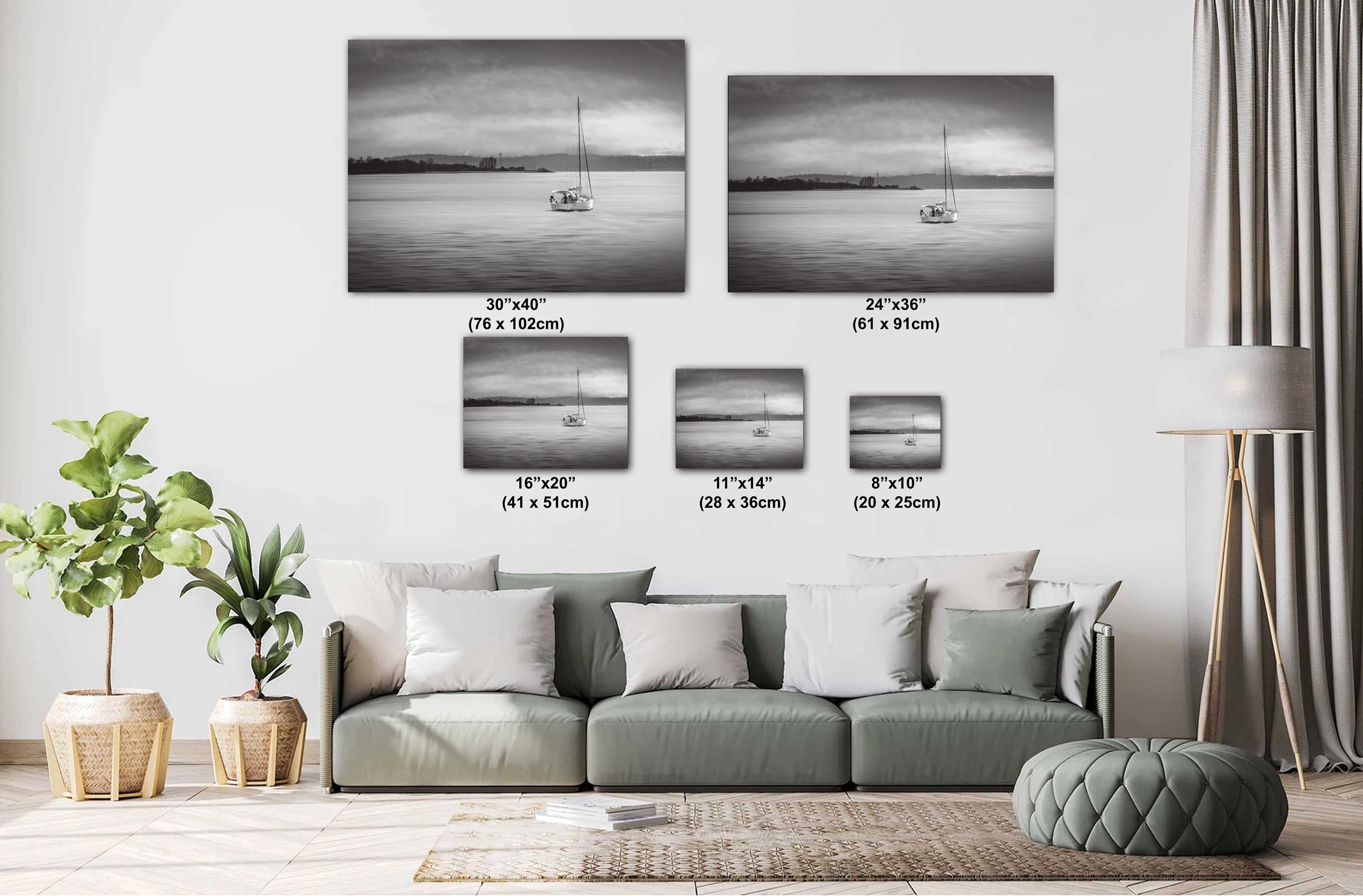Seattle Sailboat Print: Shilshole Bay Marina, Puget Sound Coastal Decor