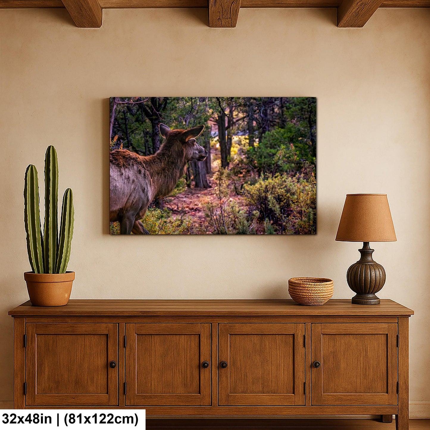 Elk In The Forest, Grand Canyon National Park Arizona, Photography Print Wall Art, Wildlife Nature