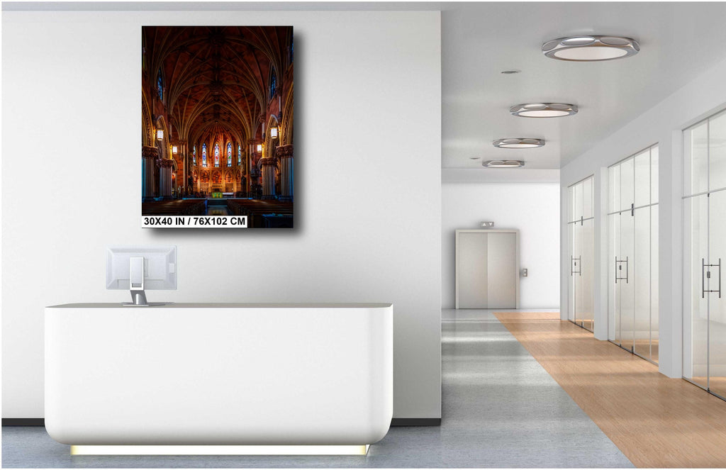 Albany’s Immaculate Conception Cathedral: Catholic Church Print Wall Art New York Historic Landmark Aluminum/Acrylic/Metal/Canvas