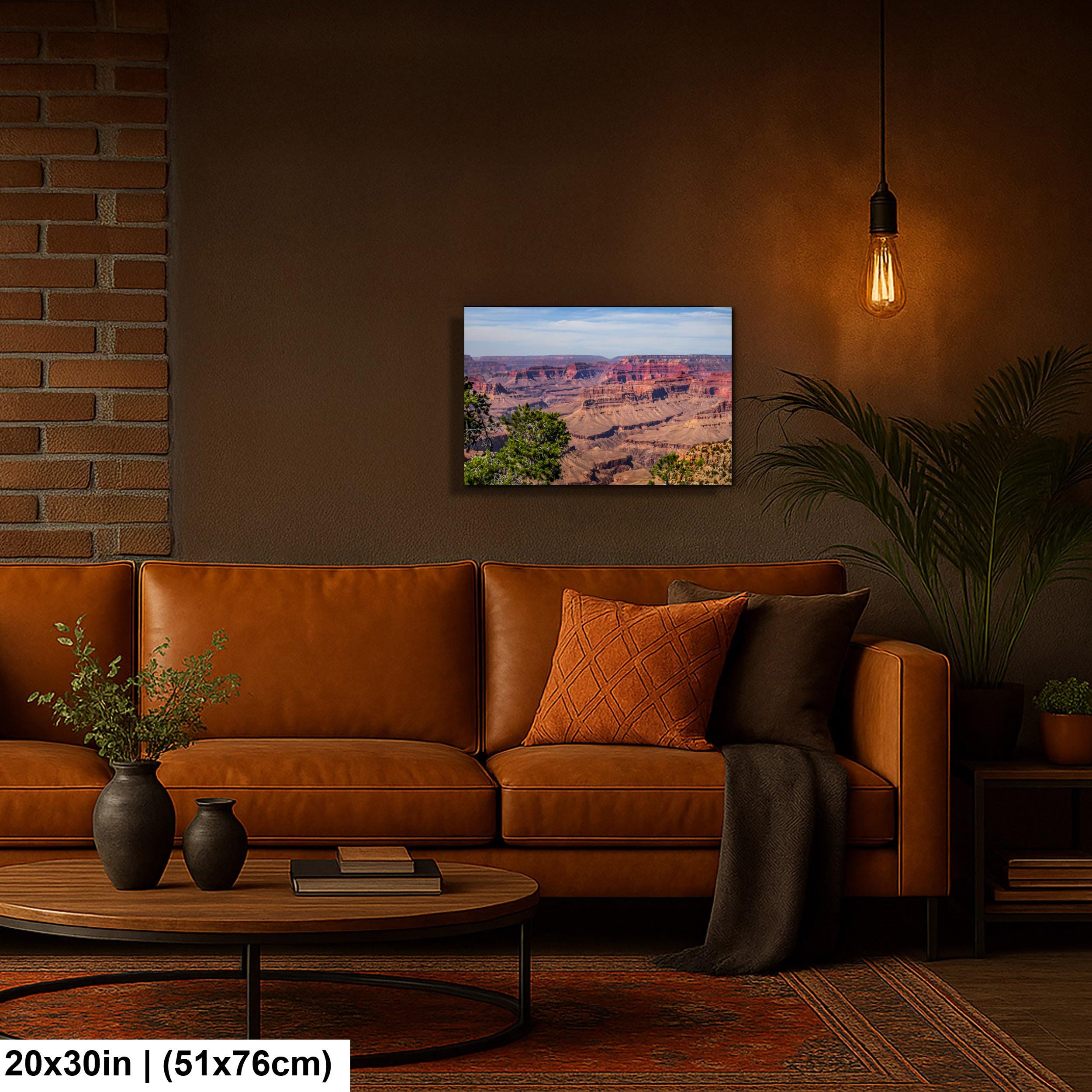 Grand Canyon South Rim Overlook Photography Print, Arizona National Park Wall Art, Desert Landscape Decor