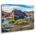 Colorado River at Parker Arizona Photography Print, Quartzsite Desert Landscape, Arizona Flag, Mountain Lake Wall Art