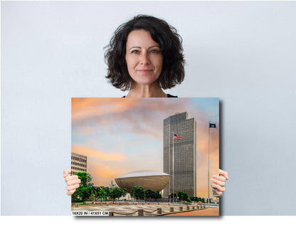 A Curve of Innovation: The Egg at Empire State Plaza Albany, New York Print Wall Art Architecture Photography Aluminum/Acrylic/Metal/Canvas