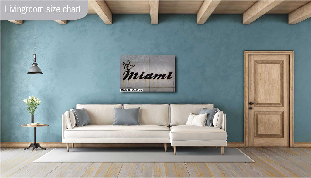 Miami Vibes Sign: Miami’s Urban Wall in Florida Print Wall Art Photography Home Decor Aluminum/Acrylic/Metal/Canvas