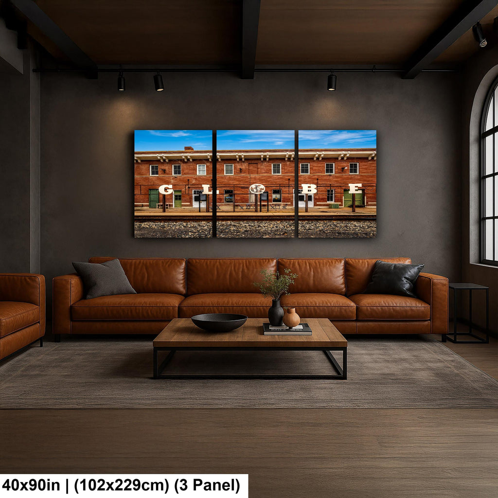 Globe Arizona Train Depot Photography Print, Railroad Americana Wall Art
