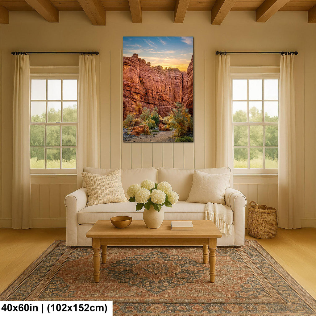 Towering Cliffs: Ladder Canyon Mecca Hills California Desert Photo Wall Art