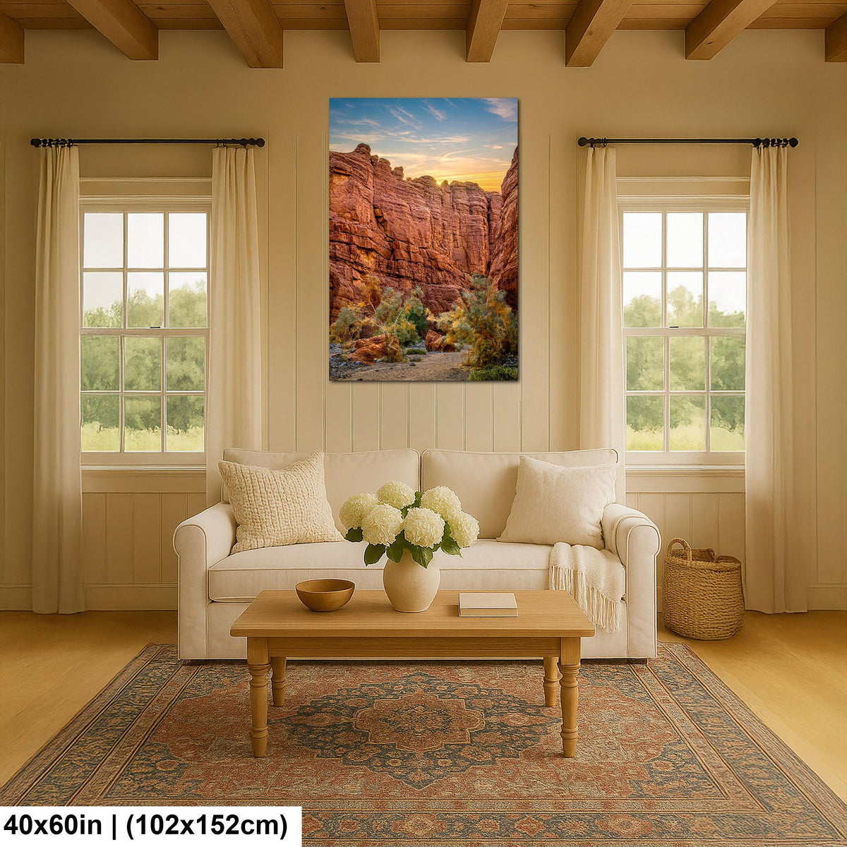 Towering Cliffs: Ladder Canyon Mecca Hills California Desert Photo Wall Art
