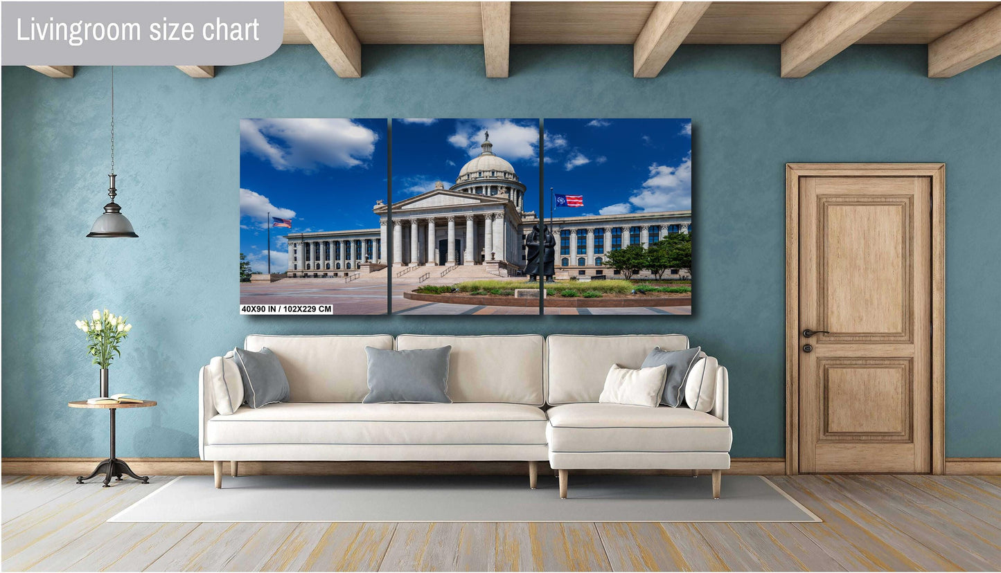 Oklahoma State Capitol Building Art Print: OKC Patriotic Photography