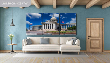 Oklahoma State Capitol Building Art Print: OKC Patriotic Photography