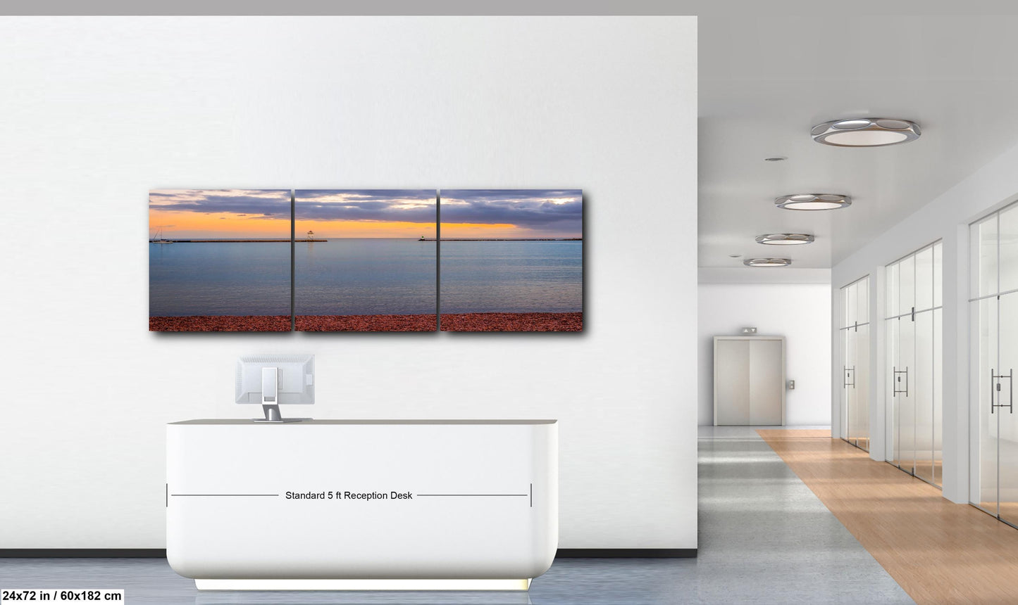 Grand Marais Harbor Lighthouse at Sunset Photography Print, Minnesota North Shore, Lake Superior Wall Art