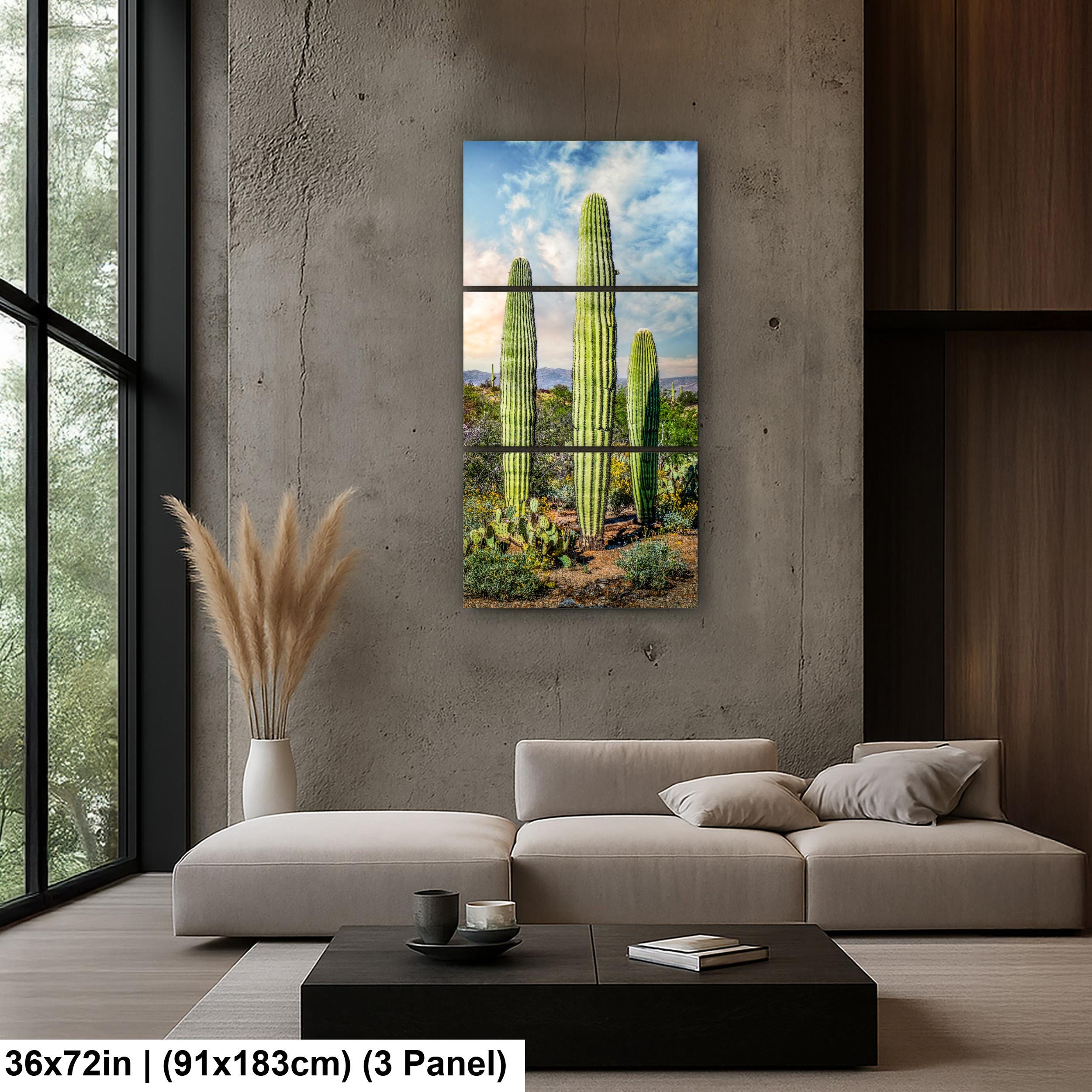 Towering Saguaros and Desert Sky, Saguaro National Park Tucson Arizona Photography Print