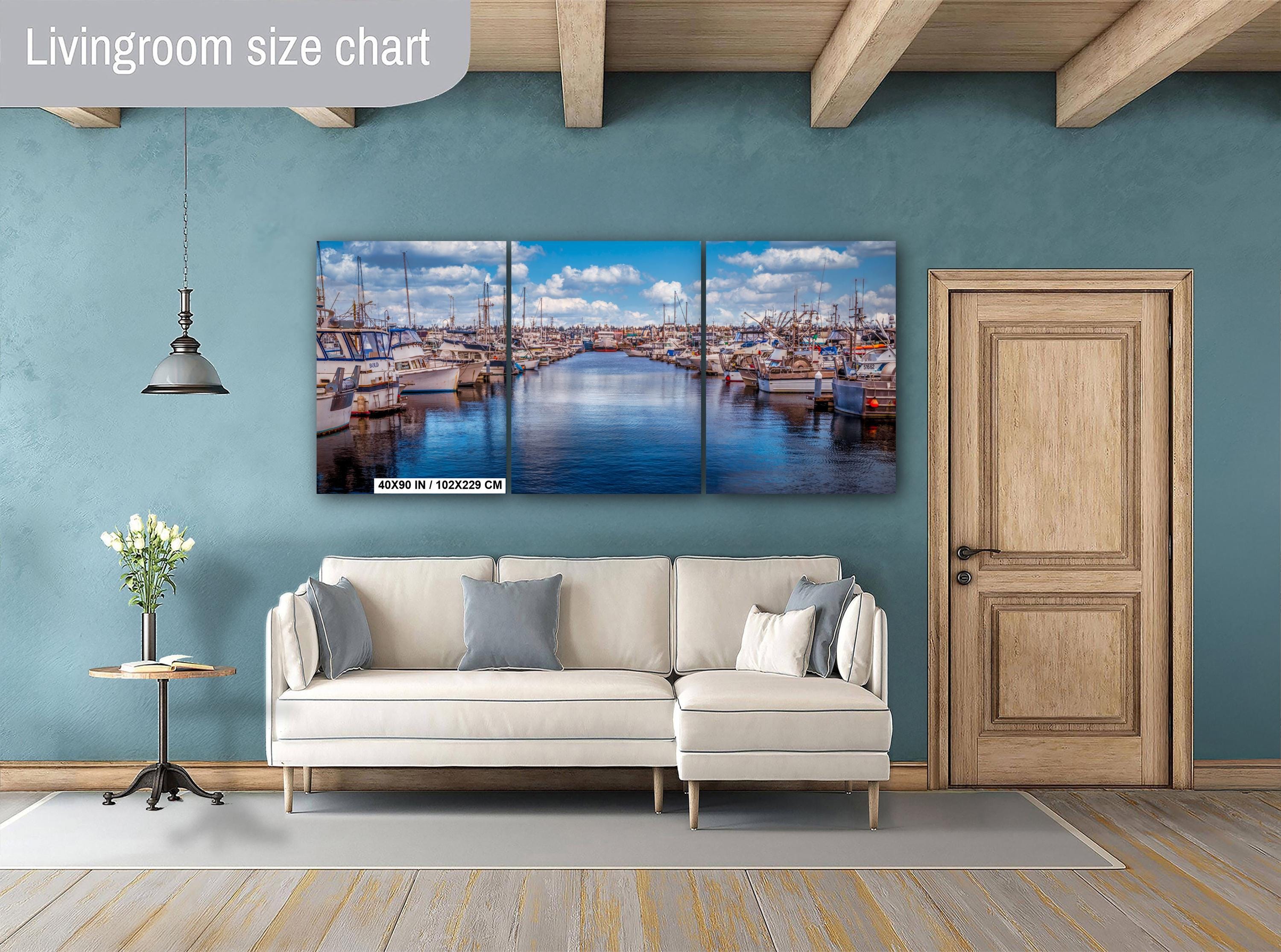 Seattle Fishermen's Terminal Art: Nautical Marina Print Wall Decor