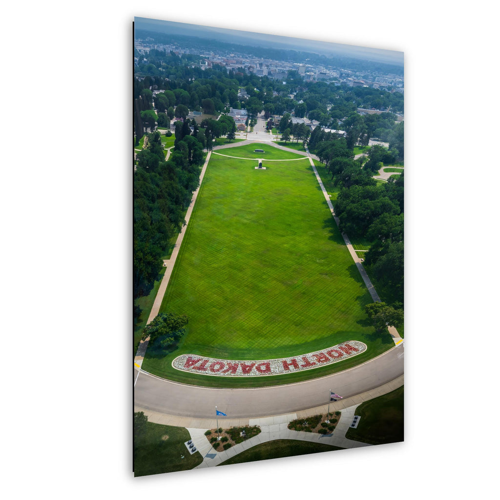 Bismarck North Dakota Capitol Grounds Aerial Photography Wall Art