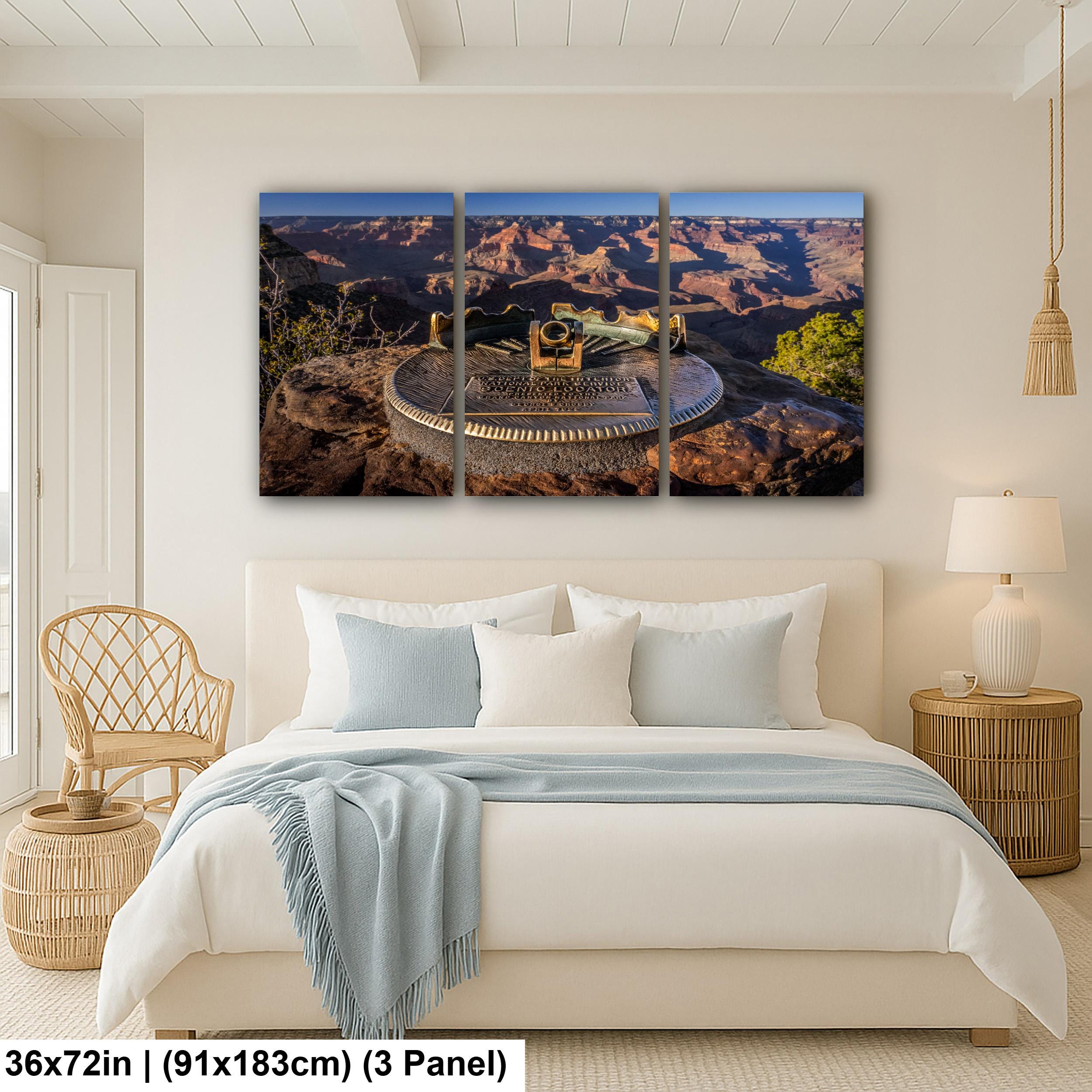 Grand Canyon Scenic Locator Print – National Park Arizona Photography Wall Art