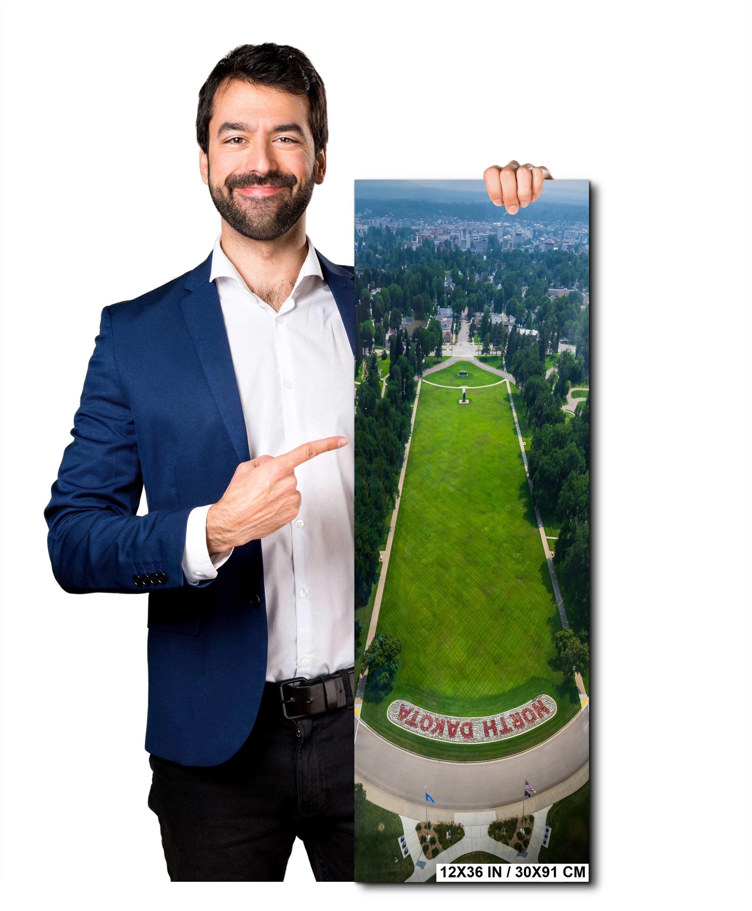 Bismarck North Dakota Capitol Grounds Aerial Photography Wall Art