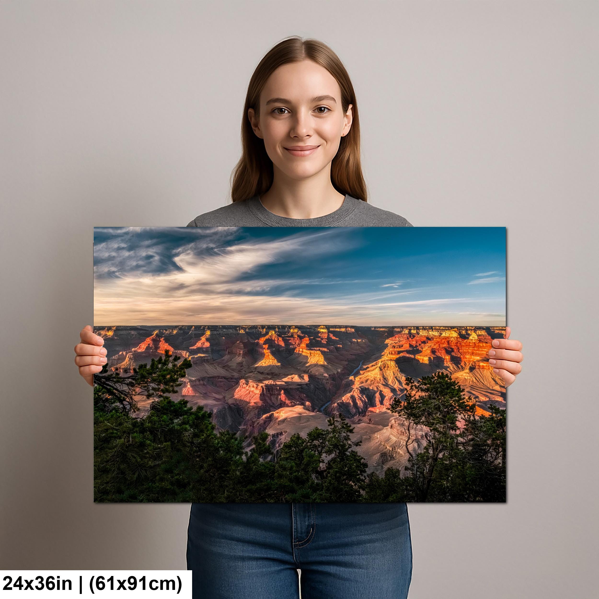 Grand Canyon Sunset Over Colorado River, Grand Canyon National Park Arizona Photography Print