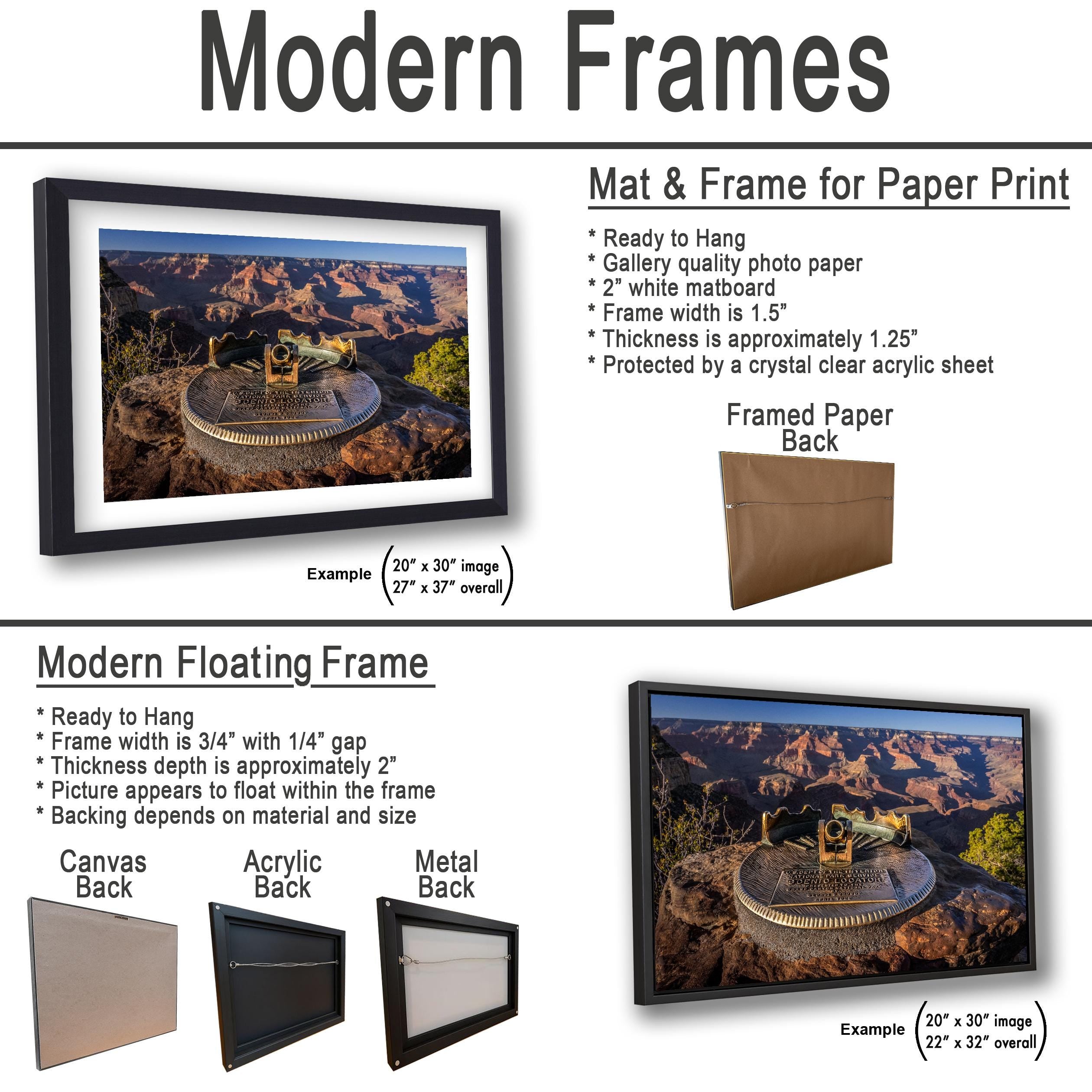Grand Canyon Scenic Locator Print – National Park Arizona Photography Wall Art