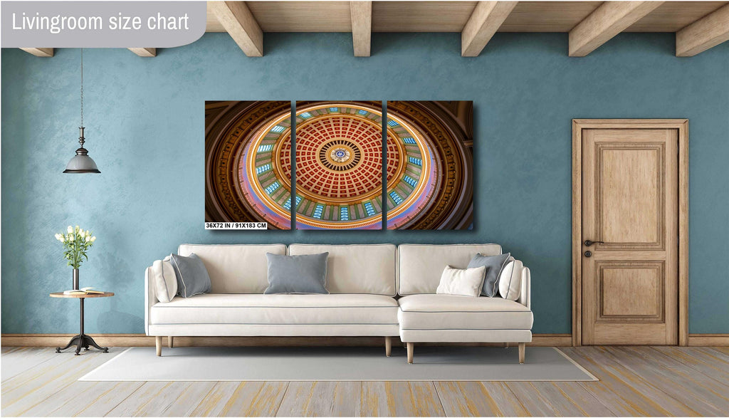 Oklahoma State Capitol Dome Interior Art Print: Architectural Photography