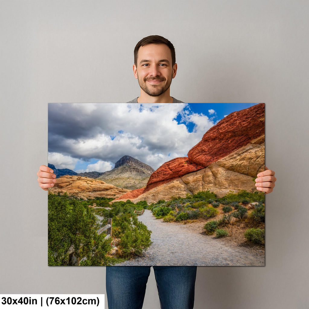 Painted Sandstone: Red Rock Canyon Las Vegas Nevada Photography Wall Art