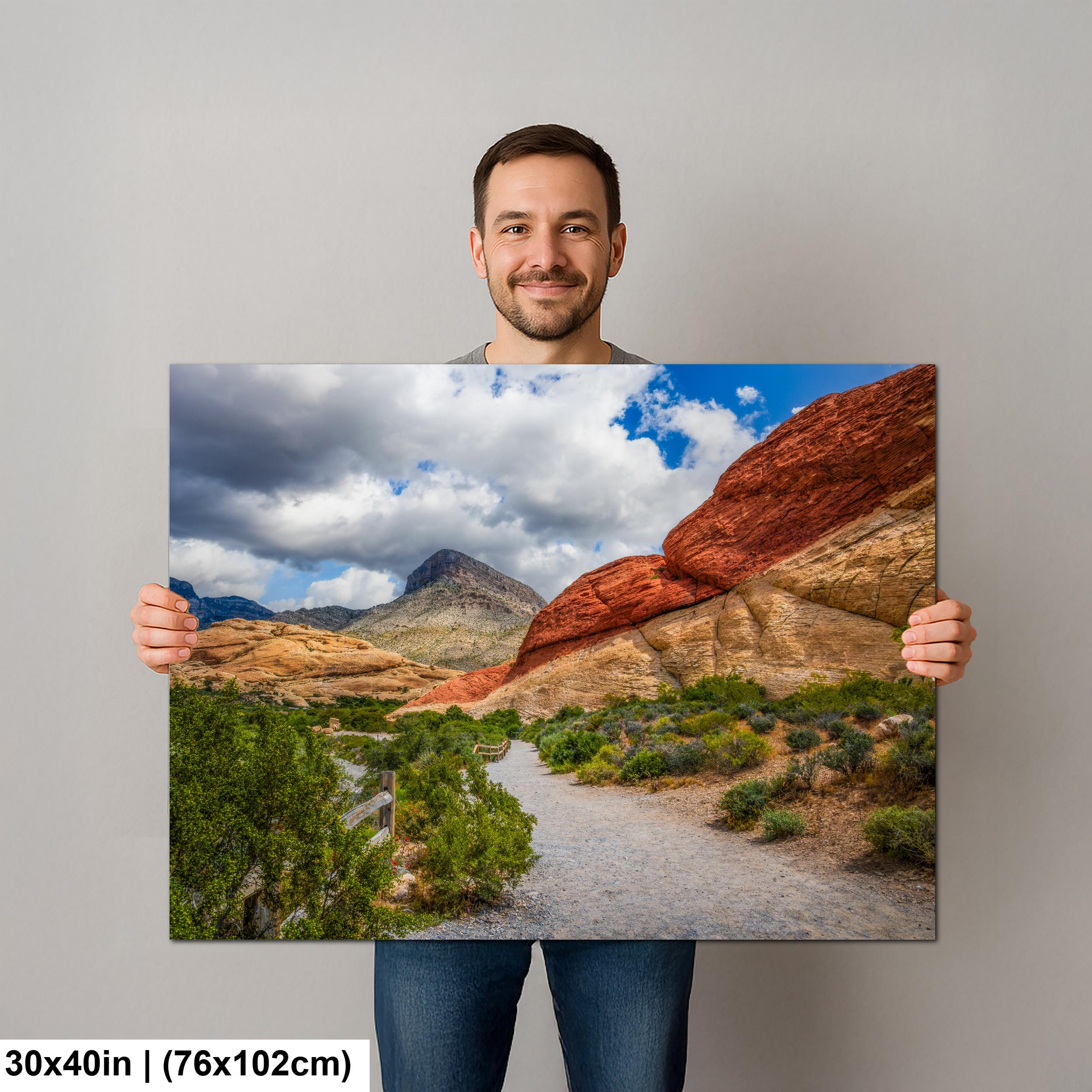 Painted Sandstone: Red Rock Canyon Las Vegas Nevada Photography Wall Art