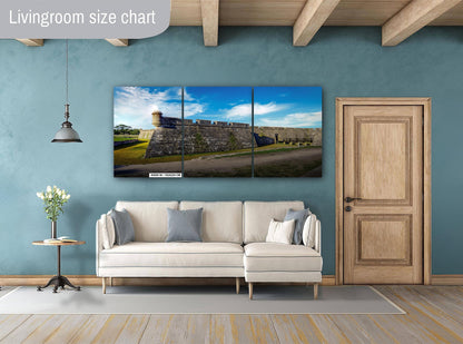 St Augustine's Historic Castillo de San Marcos, 1695 Spanish Fortress Florida National Monument Wall Art Print Aluminum/Acrylic/Metal/Canvas
