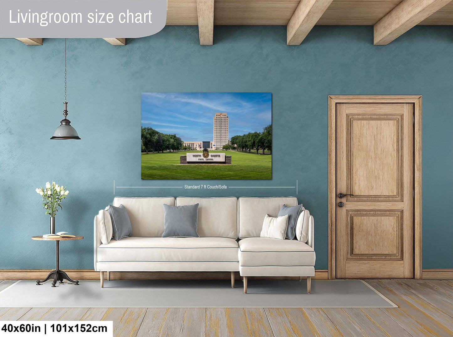 North Dakota State Capitol Tower, Bismarck Skyscraper Design Photography Wall Art