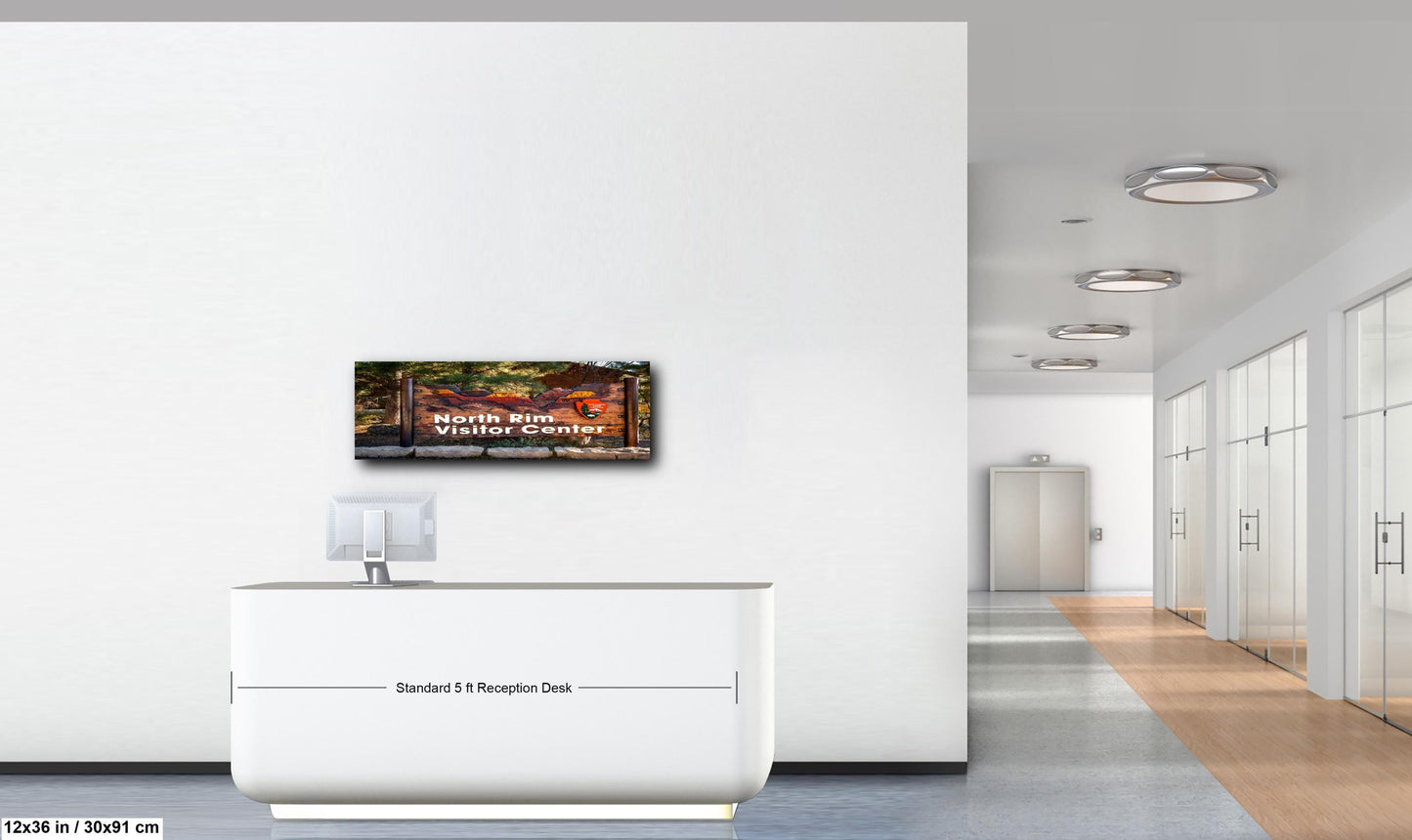 North Rim Visitor Center Sign, Grand Canyon National Park Arizona, Photography Print Wall Art