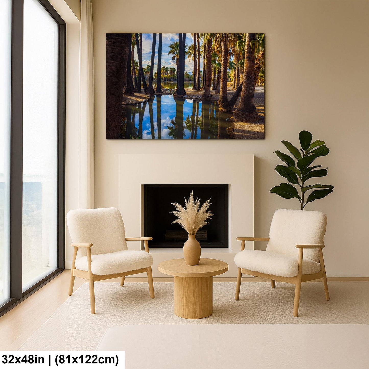 Agua Caliente Park Palm Tree Oasis Reflections - Tucson Arizona Photography Print