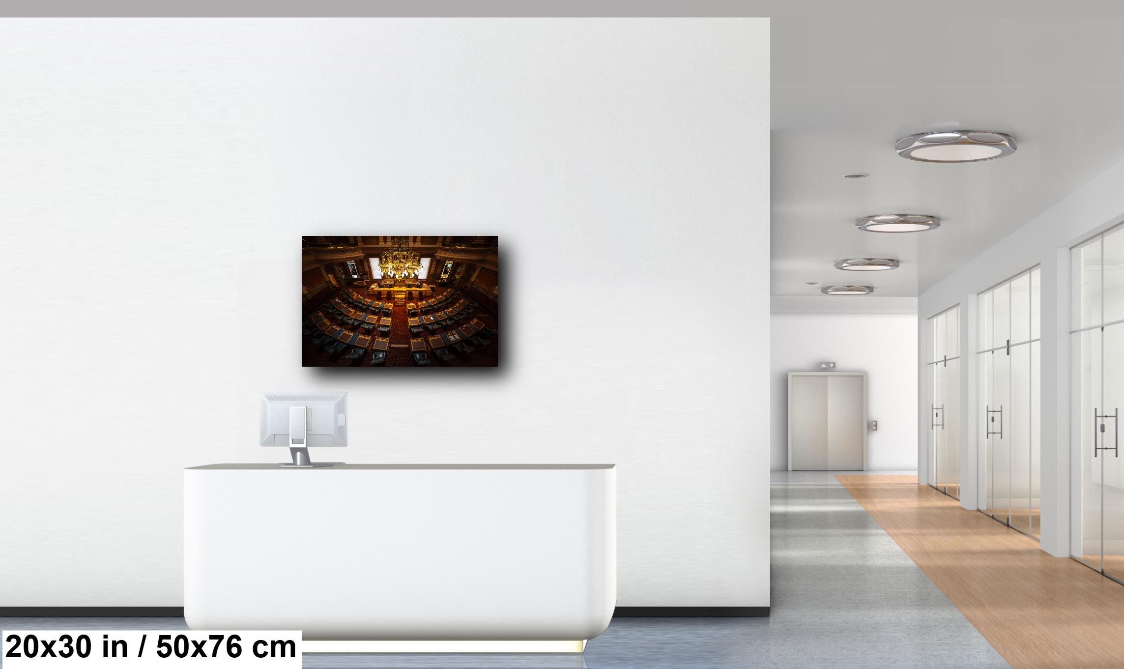 Colorado State Capitol Senate Chamber Print: Denver Legislative Interior Wall Art