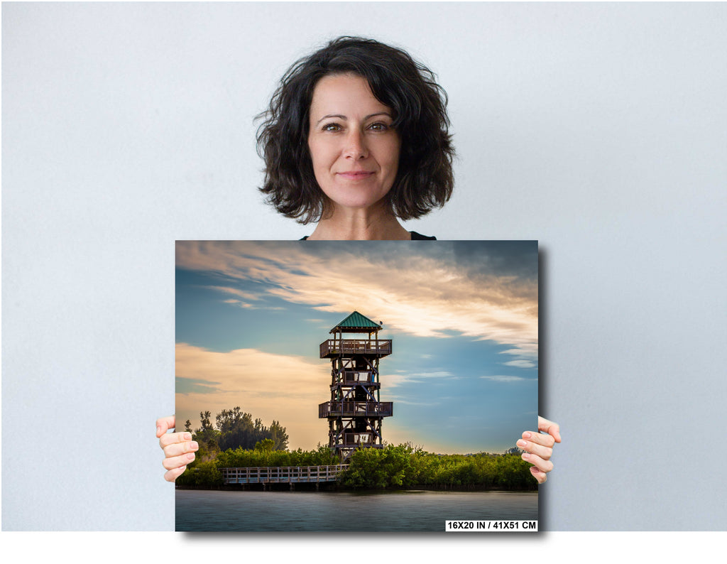 Bradenton’s Robinson Preserve Tower: Bradenton Florida Wood Tower Print Wall Art Photography Aluminum/Acrylic/Metal/Canvas