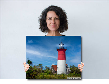 Nauset Lighthouse Print - Cape Cod Lighthouse Nautical Wall Art | Coastal Home Decor