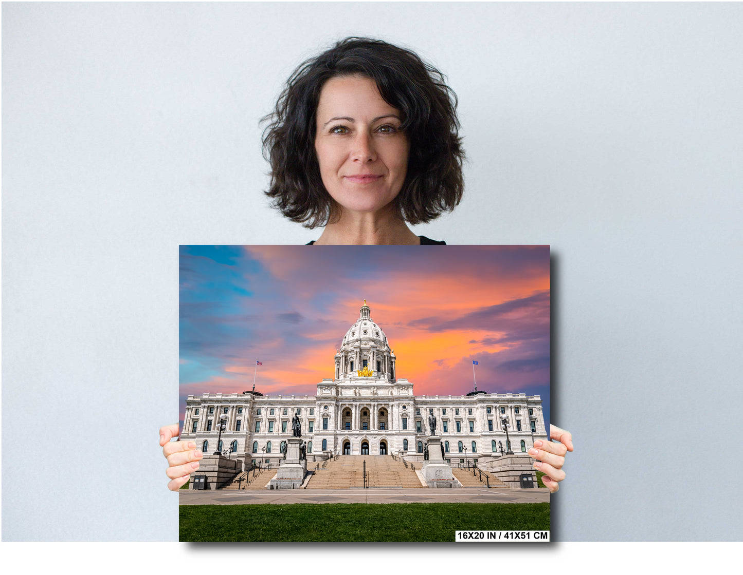 Capitol Grandeur: Minnesota State Capitol Wall Art Metal Canvas Print History Museum St. Paul Landscape Photography