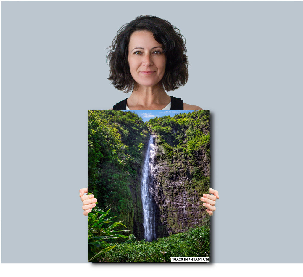 Eternal Rush: Waimoku Falls Wall Art Waterfall in Hawaii Print Nature Photography