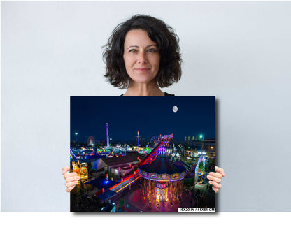 Fairground Galaxy: Arizona State Fair Amusement Rides Wall Art Photography
