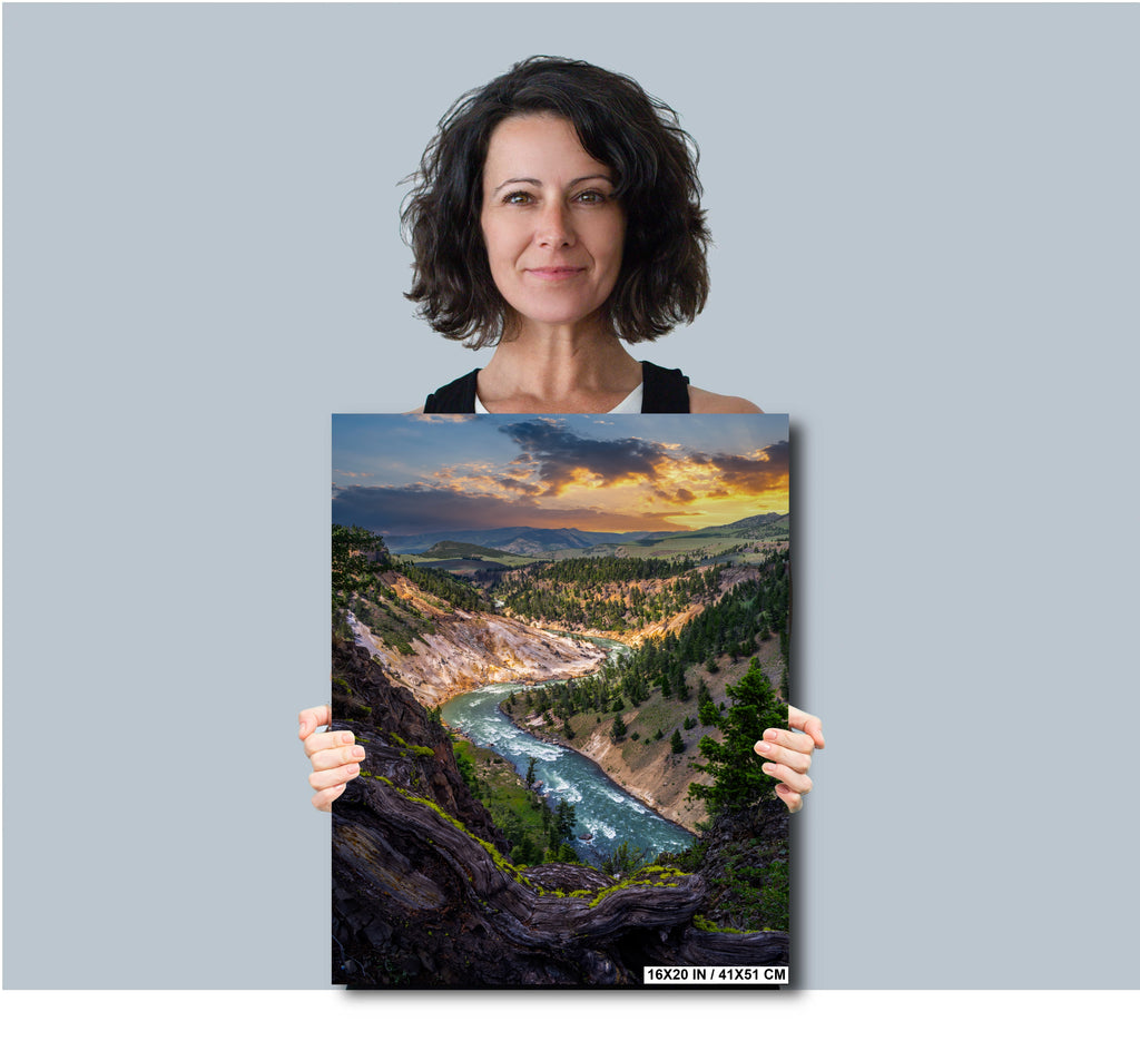 Sculpted by Time: Calcite Springs Overlook Northeastern Yellowstone National Park Wall Art Metal Acrylic Print Wyoming Photography