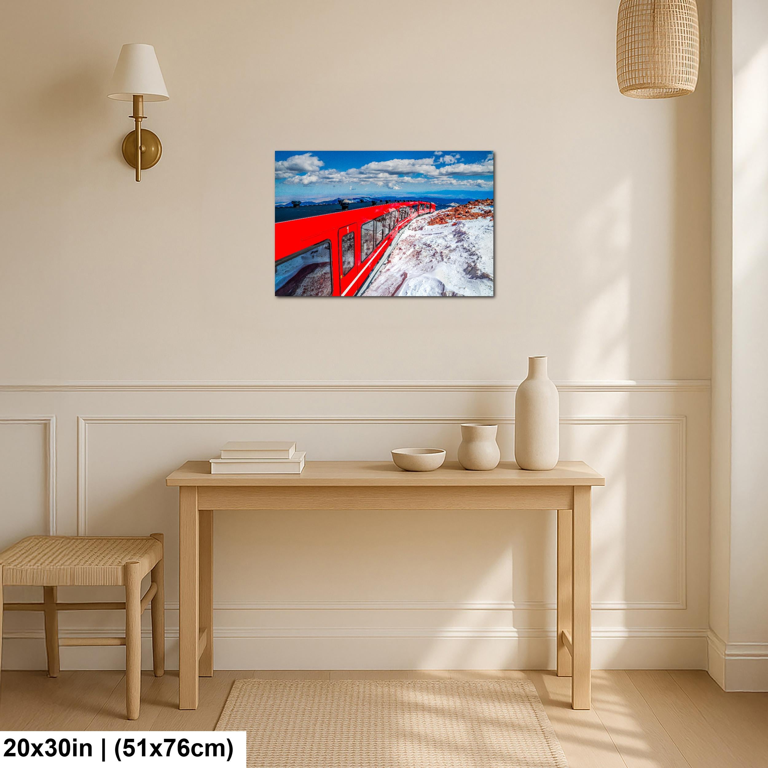 Pikes Peak Cog Railway Photography Print, Colorado Springs Mountain Train, Red Train Wall Art, Colorado Decor