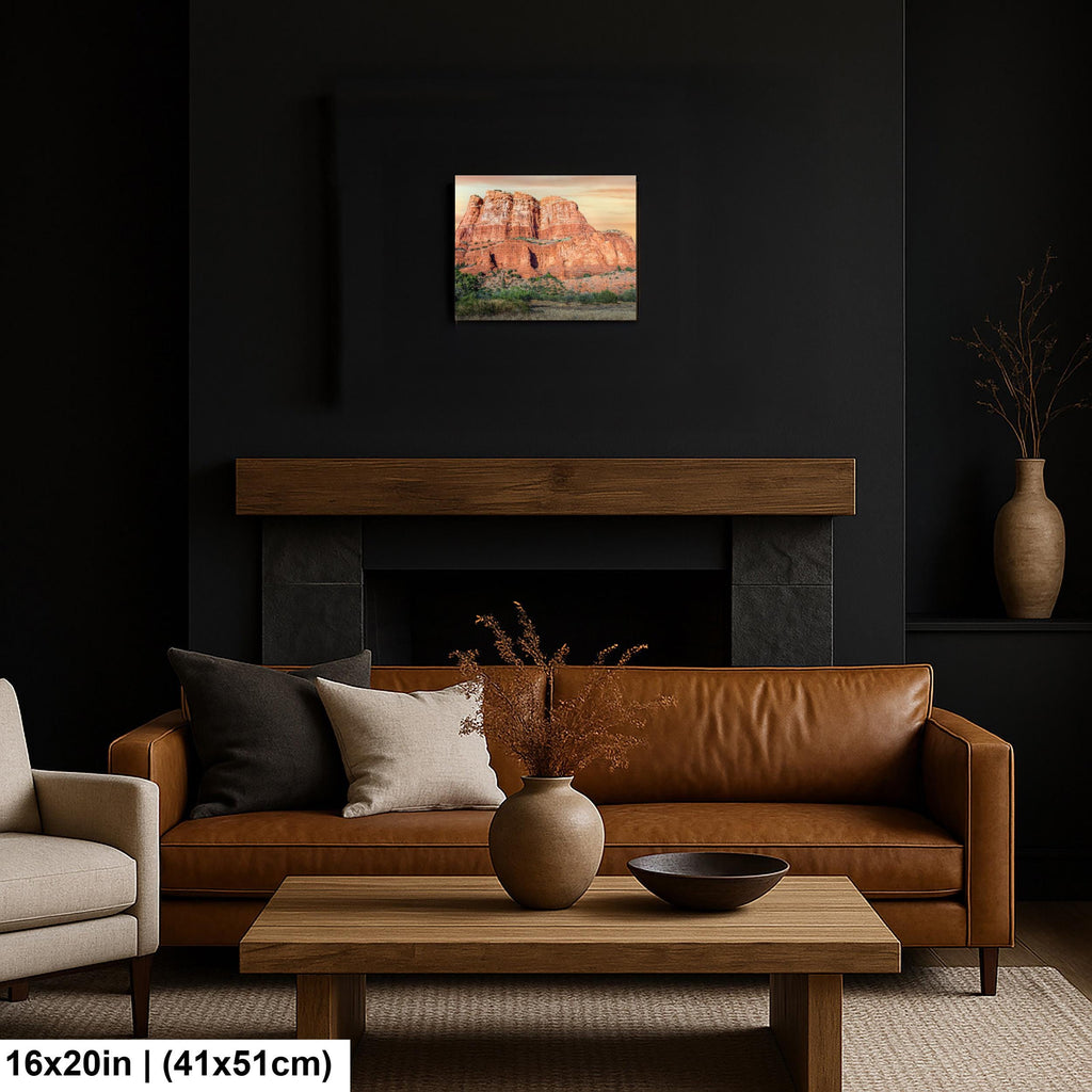 Sedona Arizona Red Rock Butte Photography Print, Southwest Desert Landscape Wall Art