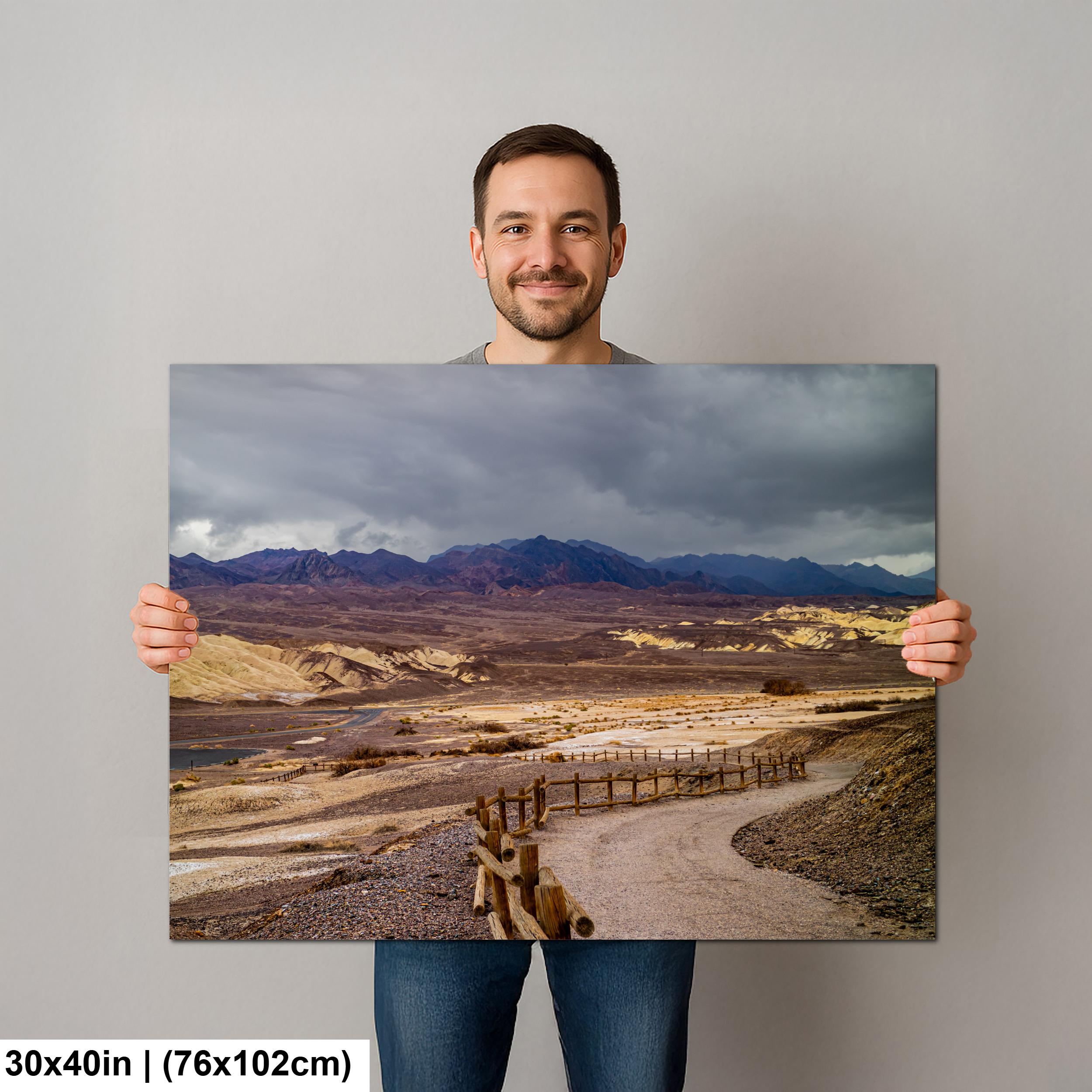 Storm Clouds over Death Valley National Park California Photography Print, Desert Landscape Wall Art