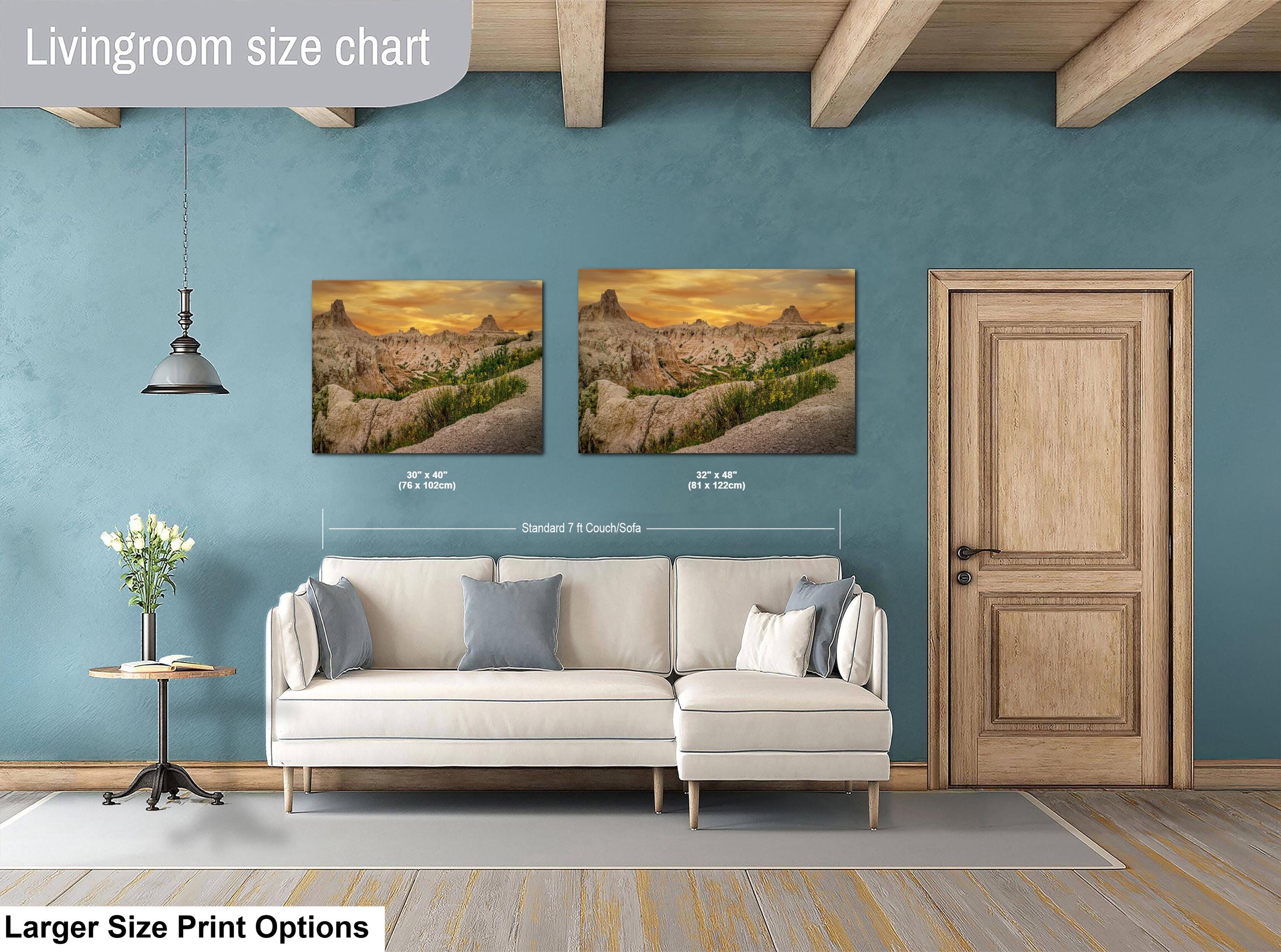 Badlands National Park Sunset, South Dakota Landscape Photography Wall Art