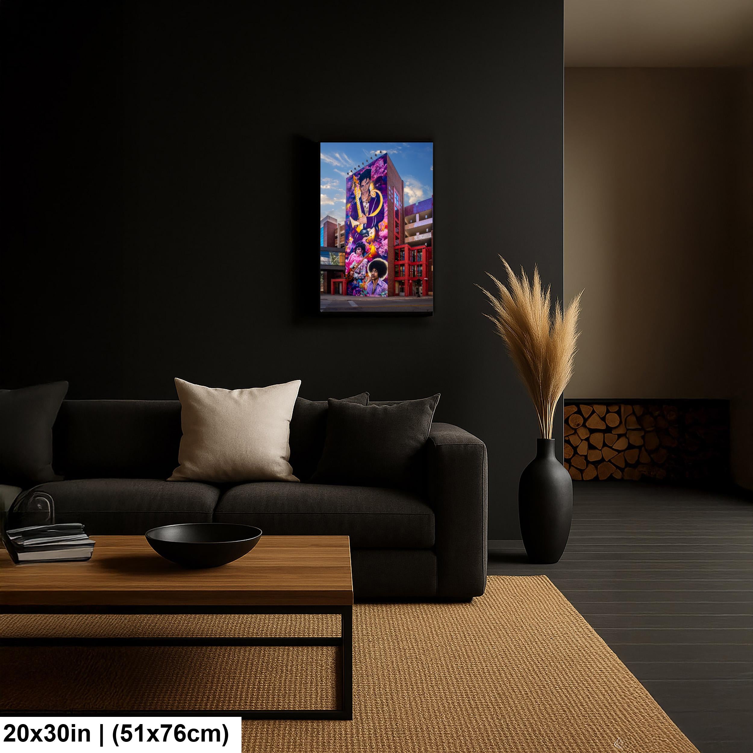 Prince Tribute Mural Minneapolis Photography Print, Minnesota Street Art Wall Decor, Purple Rain Urban Art
