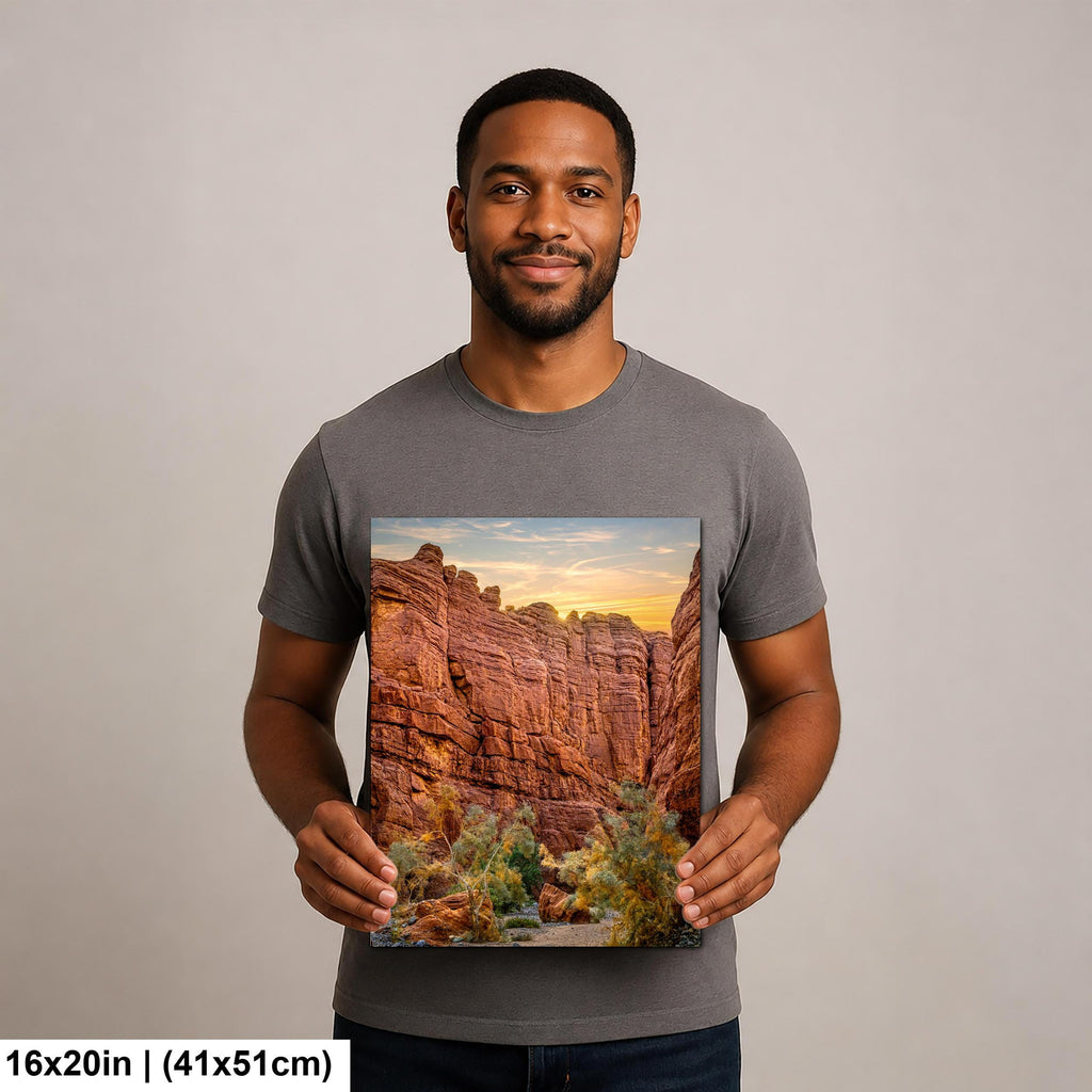Towering Cliffs: Ladder Canyon Mecca Hills California Desert Photo Wall Art